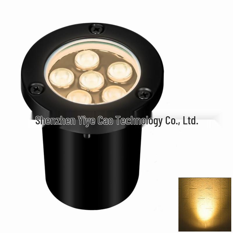 Outdoor LED Ground Lights: Embedded Square/Round Spotlights for Courtyard Landscapes Warm White Light