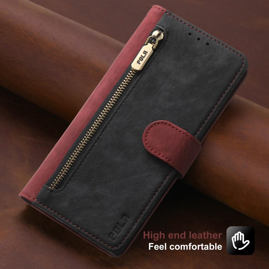 RFID Zipper Leather Wallet Flip Case For Samsung S25 Ultra S24 Plus S23 S21 FE A55 A16 A26 A36 A56 A35 A15 A54 A24 A14 Bag Cover