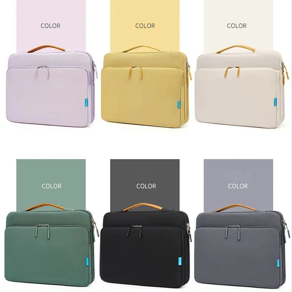 Fashion With Handle Portable Laptop Bags Lightweight Ultra Thin Laptop Case Dual Zipper Soft Material Notebook Sleeve Travel