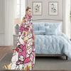 Cute cartoon My M-Melody Blanket For Soft Throw Blanket for Picnic Bed Sofa Home Bedroom Cozy Warm Comfortable