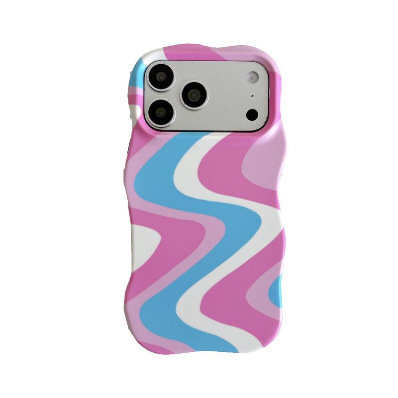 Niche Geometric Stripes iPhone 16/15/14/13 Pro Max & Apple 17 Two-in-One Case