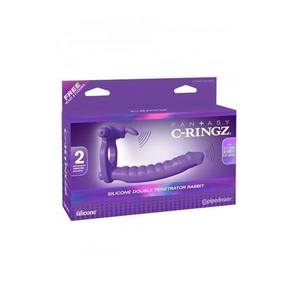 Sextoy - Pipedream - Double Pénétration - Silicone - Vibrant - Cokring Rabbit