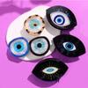 Kroean Style Blue Demon Eye Hair Claw Ponytail Holder Hair Clip Blue Devil's Eye Shark Clip  Female