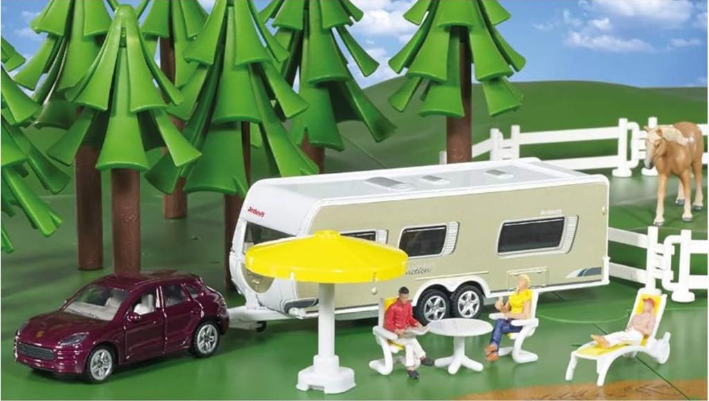 SIKU Porsche Macan Passenger Car with Caravan SK2542