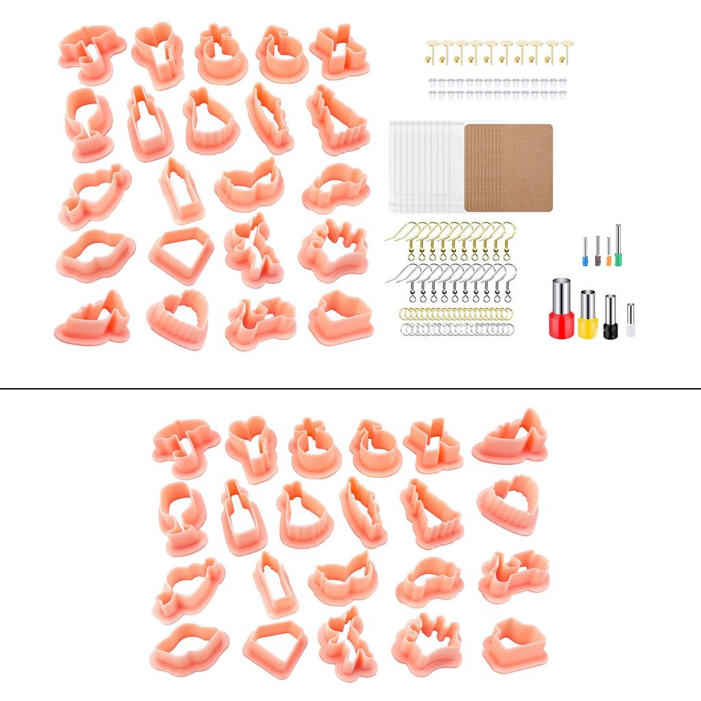 Plastic Clay Cutters Kits Earrings Ceramic Craft Cutting Mold Baking Tool Handmade DIY Jewelry Making Tools Cake Cookie