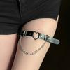 Love Leather Leg Rings for Women Exquisite Dark Punk Sexy Jk Lolita Elasticity Leg Chains Y2K Gothic Tassel Thigh Jewelry 2025