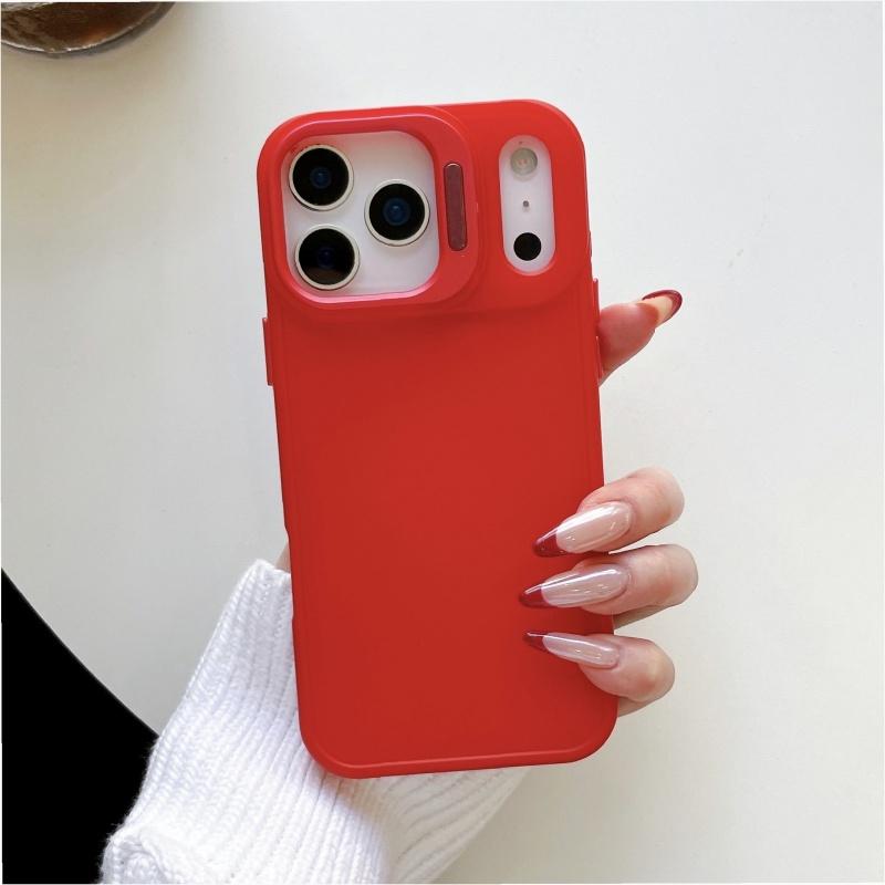 Fashion Fluorescent Candy Color Hide Lens Stand Phone Case For iPhone 17 Air 16 E 15 14 13 Pro Max Plus Bracket Anti-fall Cover