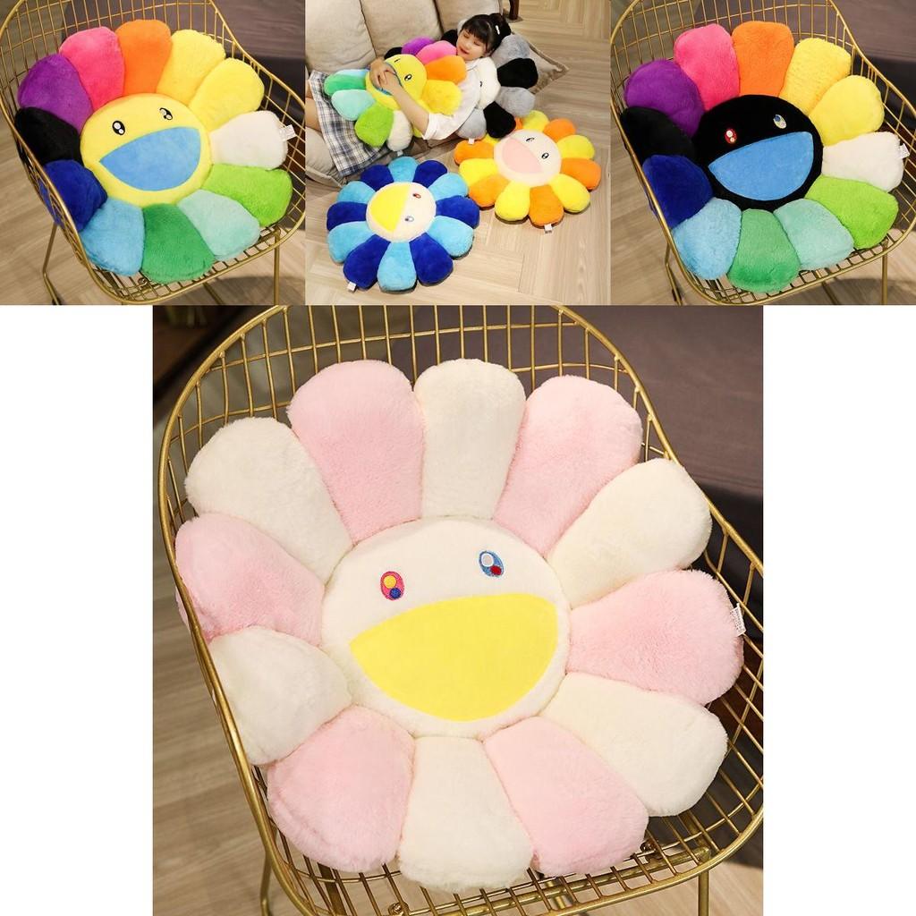 Colorful Takashi Murakami Rainbow Flower Pillow Plush Soft Toy For Kids And Collectors