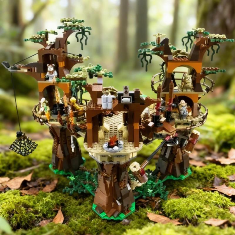ÎN STOC 1990 BUC Set de Cuburi de Construit Sat Tribul Pădurii Jucării Cărămizi Aventură Spațială pentru Copii Compatibil cu Modelul 10236