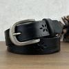 Belt Women'S Leather Hollow Retro Casual Jeans Belt First Layer Pin Buckle Autumn And Winter Belt