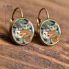 1pc Cat Pattern Round Earrings Jewelry