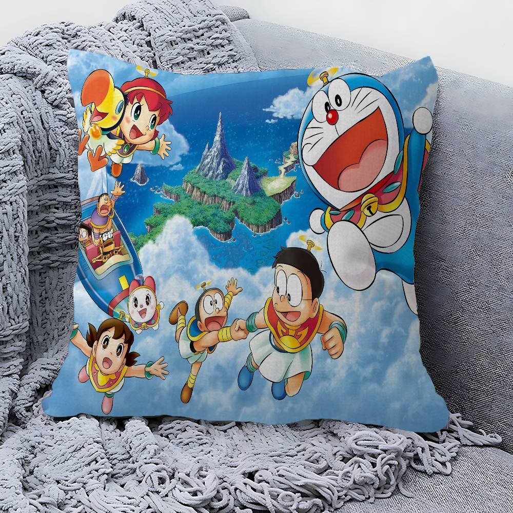 Funny DDoraemon Cartoon Personalized Pillow Cover Kids Bedroom Wild Party Decor Pillowcase kid Birthday shower Gift
