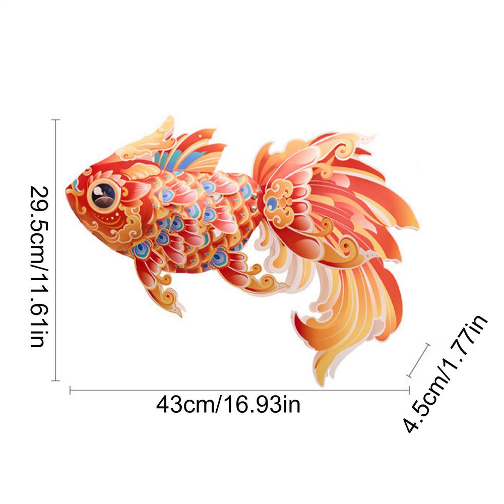 Китайские фонарики Форма рыбы Водонепроницаемые Легкие Бумажные фонарики Декоративные Наружные для Праздника Весны Внутренние Вечеринки Классной Комнаты