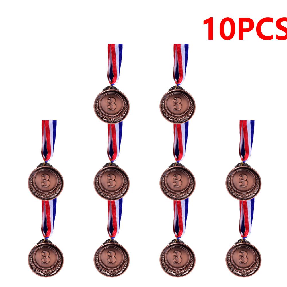 Winner Reward Medals Gold Silver Bronze Prizes Medal with Neck Ribbon Award Medal Kids Sport Competition Prize Medal Souvenir