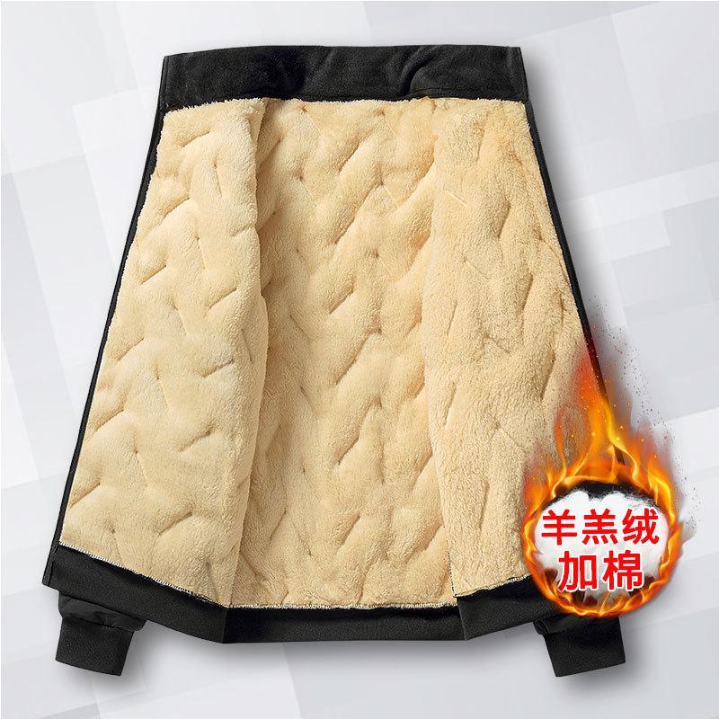 Lamb Down Cotton-padded Clothes Winter Men's Thickened Cotton-padded Clothes Jacket Men's Large Size Loose Down Cotton-padded Clothes Men's Clothing