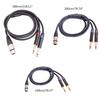 XLR Female to Dual 1/4 inch Y Splitter Cable,Female XLR to Double 6.35mm Mono TS Plug Mic Audio Converter Adapter Cord