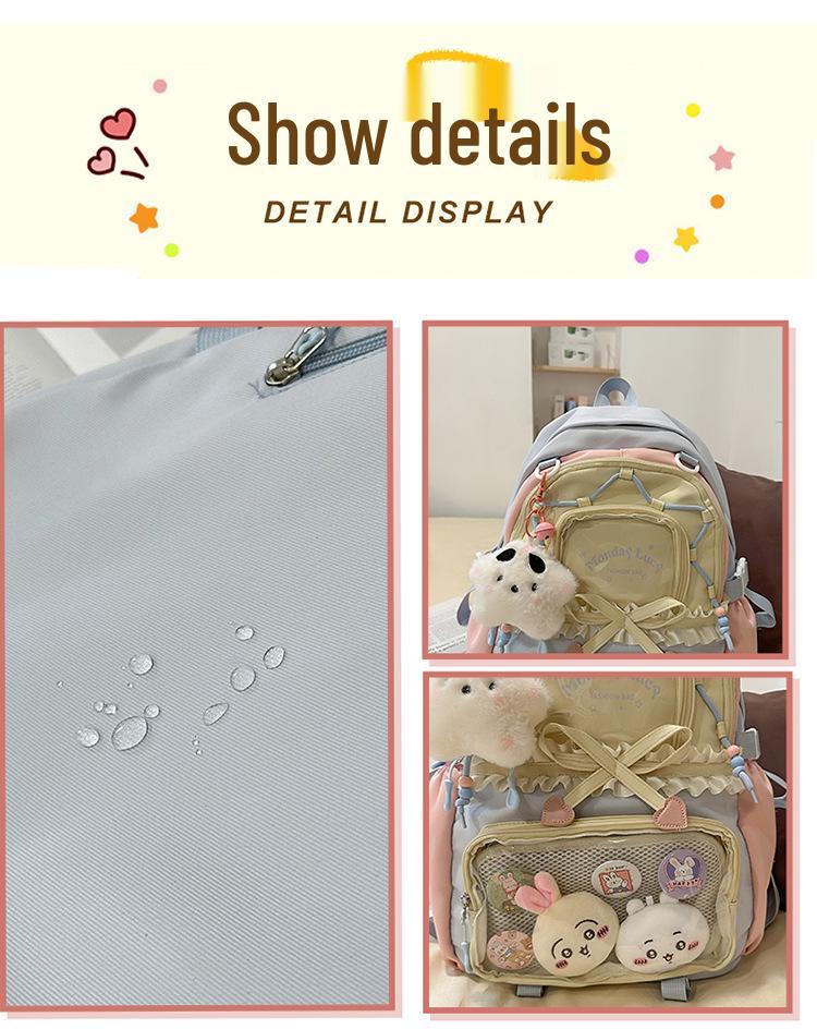 Lightweight Double-Shoulder Ita Bag for Girls, Students & Large-Capacity Carrying