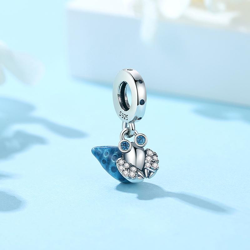 Original 925 Sterling Copper Charms Summer Sea Turtle Starfish Crystal Beads Fit Brand Bracelets Necklaces Women Diy Zircon