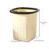 Trash Can, Large Capacity Waste Bin, Home Kitchen, Bathroom, Bedroom, Modern Design Cream