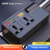 200W DC 12V/24V To AC 220V Converter ON/OFF Switch Car Inverter Voltage Detection Power Adapter Universal USB/PD/Type-C Chargers