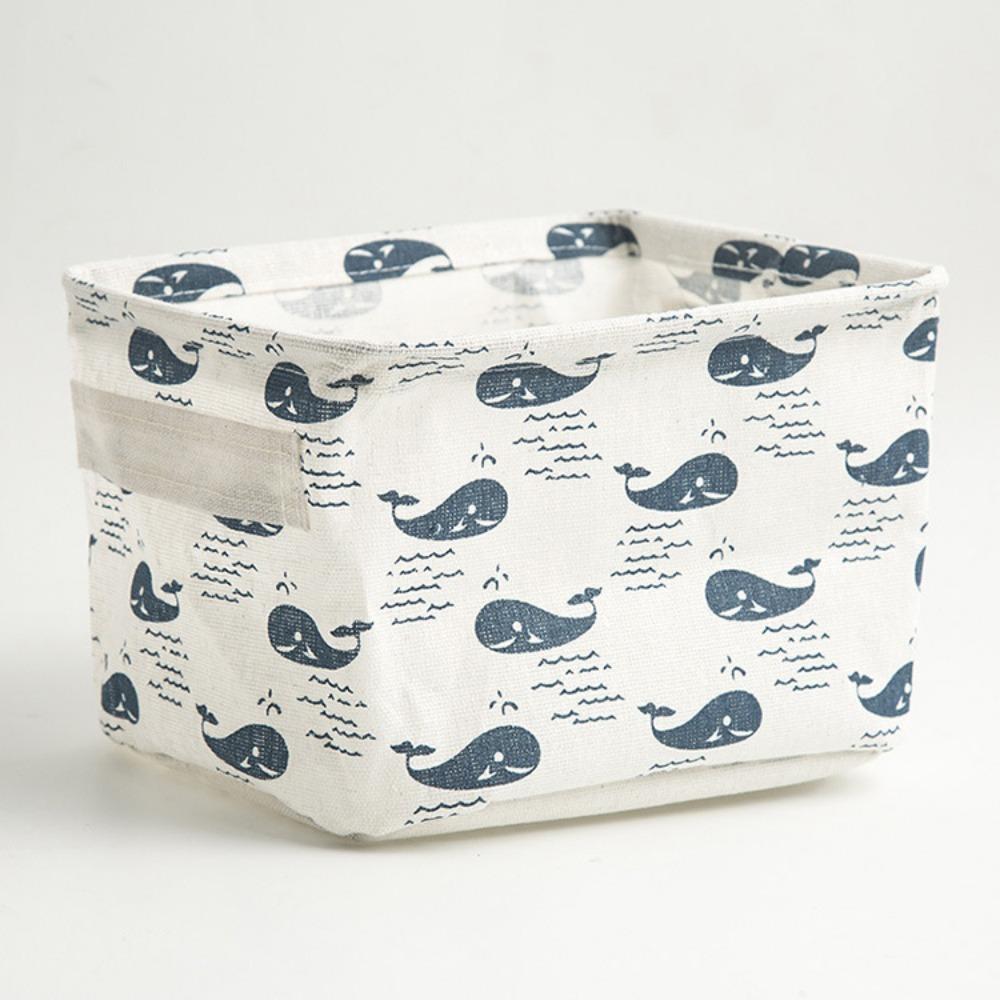 Tyglagringslåda Bomulls- och Linnelagringslåda Skrivbordslagringslåda Kosmetiklagerkorg Underkläderförvaringskorg