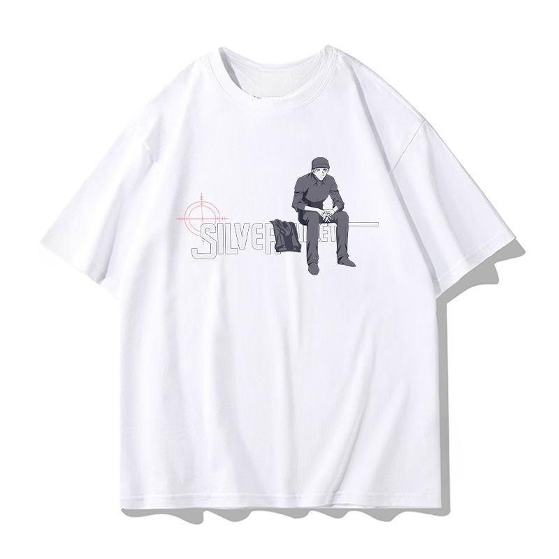 Trend Detective Conan Male Summer Monster Thief Kidd Kudo Shinichi Haihara Mourning Anime Peripheral Men's Cotton T-Shirt
