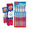 Super Clean Toothbrush 6-Pack with Healthy White Grapefruit Mint Toothpaste
