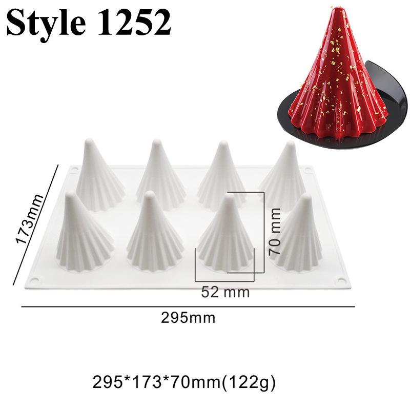 Shenhong Christmas Silicone Mold: 6-Cavity Tree & Santa Decorations for Mousse Cake and Chocolate Baking