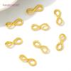 18K Gold Plated 8 Shape Bracelet Connector,Jewelry End Connectors,Brass Spacer Beads Bar Connector DIY Jewelry Making Supplies