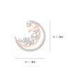 Fashion Pearl Moon Star Brooch for Women Men Fashion Rhinestone Brooches Pins Jewelry Accessories Party Gifts