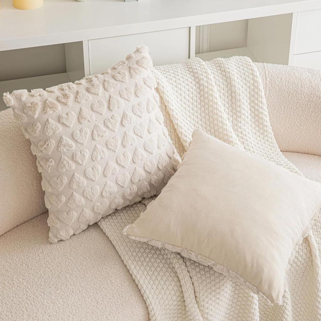 Modern Solid Color Love Plush Throw Pillow Cover,Valentine's Day Cushion Cover, Home,Room,Bedroom,Living Room,Sofa Decor