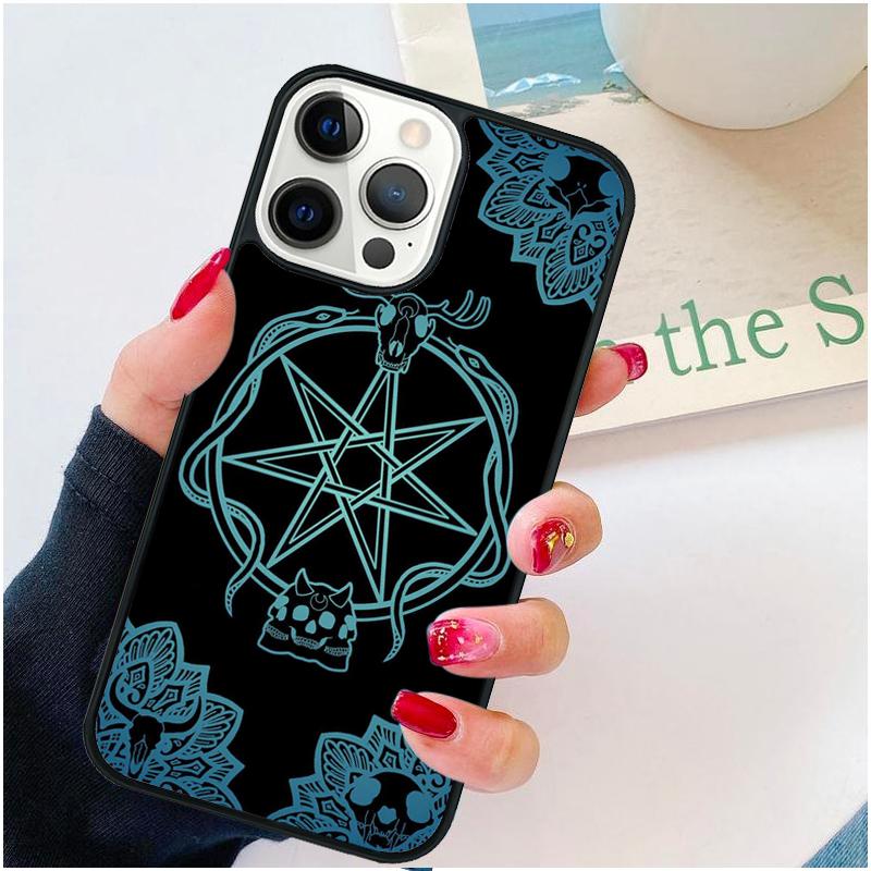 Occult Witchcraft Moon Gothic Witch Phone Case For iPhone 16 15 14 plus XR XS 11 12 13 Pro max Shell Cover coque