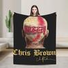 Warm Blanket Travel Chris Brown Breezy Bowl XX Bedding Throws  Flannel Bedspread For Outdoor Novelty Sofa Bed Cover