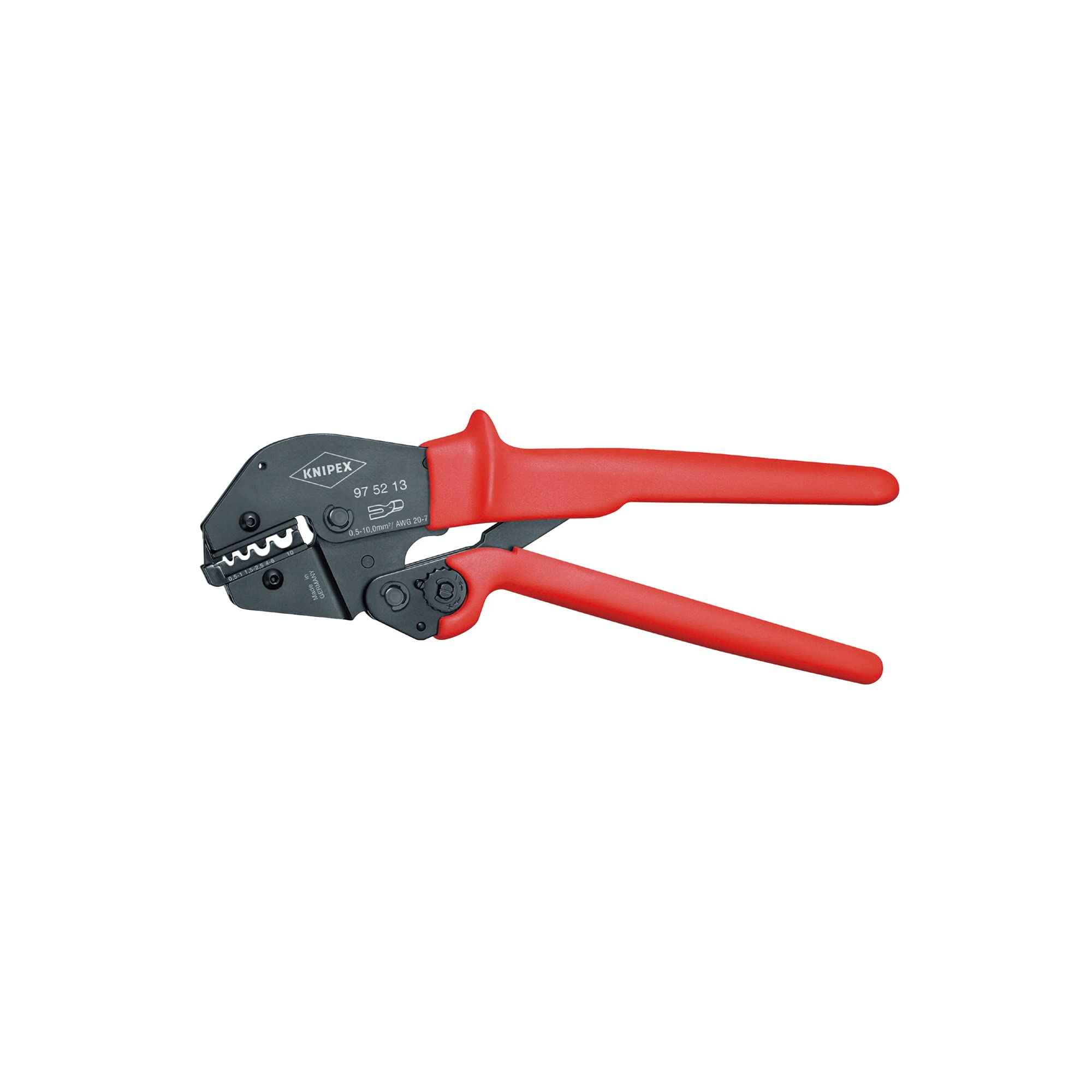 

Клещи обжимные Knipex 97 52 13 0,5-10 мм для неизолированных обжимных наконечников