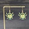 Funny Beetle Animal Pendant Earrings Fun Retro Bronze Earrings Jewelry