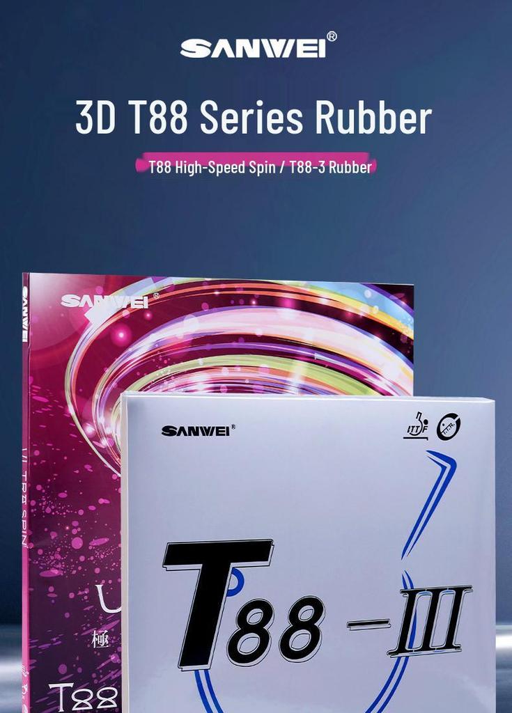 SANWEI T88 Extreme Spin Table Tennis Semi-Sticky Tacky Rubber Sheet