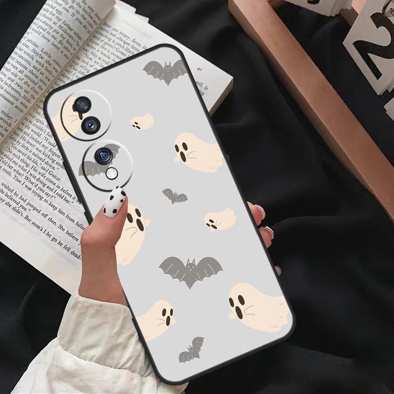 Cute Halloween Ghost Bat Case For Honor X8 X9 X7 X6 a 8X 9X X9a Cover For Honor Magic 5 Pro 10 50 70 90 Lite Coque