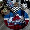 Colorado Avalanche2 Round Area Rug,Carpet Rug for Living Room Bedroom Sofa Playroom Decor,Non-slip Floor Mat