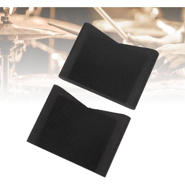 Set of 2 Drum Block Hi Hat and Pedal Anchor System Stops Drum Kit Creep Slipping Drum Set Accessory, Drum Pedal Block Slide Prevention Nylon Fastener