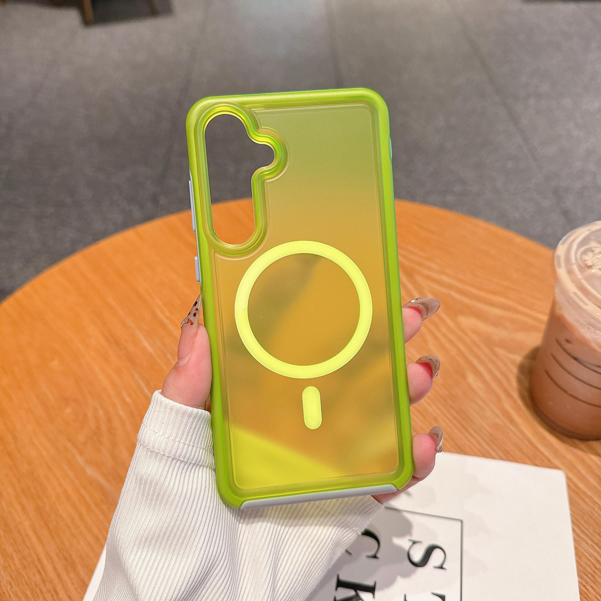 

For S24 Plus Magsafe Skin Feeling Case Same Color Oil Drop Skin Friendly Ultra Thin Mobile Phone Case For SAM S24 Plus