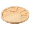 1pcs Wooden Compartment Tray for Boiling Tea  Snack Plate Home Living Room Nut Candy Fruit Serving Dish Solid Wood