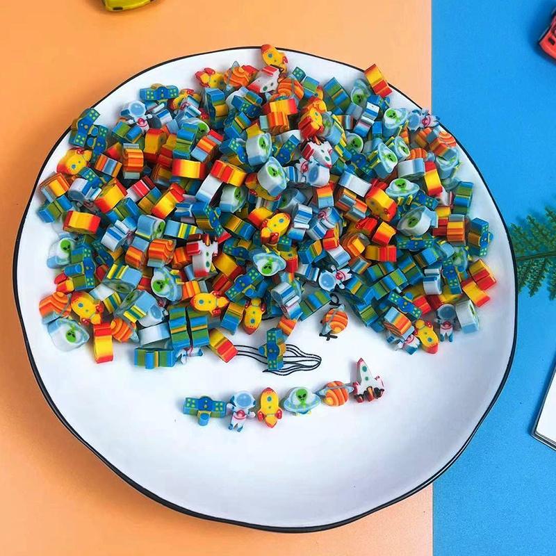 Cute Mini Eraser Various Shapes Cartoon Animal Space Fruit Dishes Office School Student Use Stationery Reward Gift Ornament ZYF