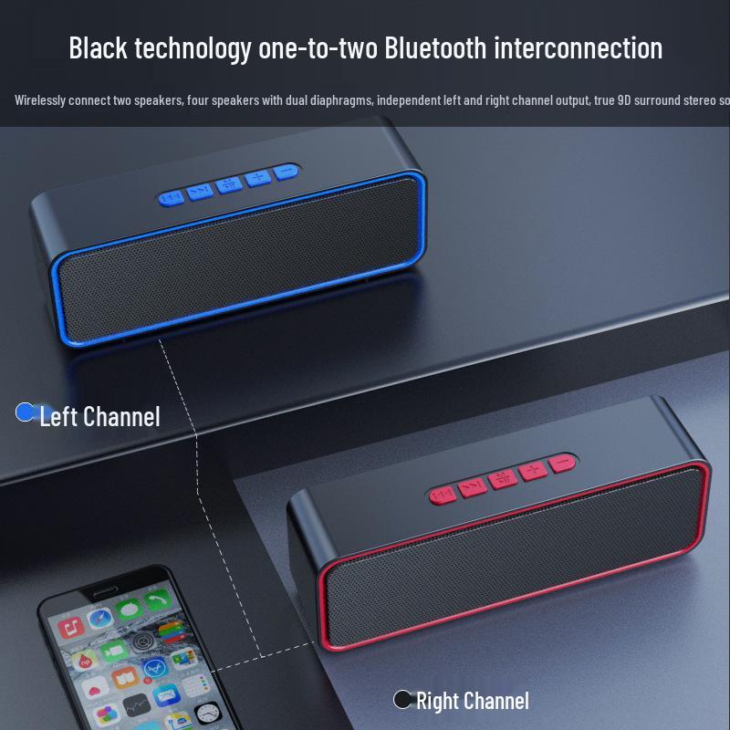 Portable Multifunctional Bluetooth Speaker with Subwoofer