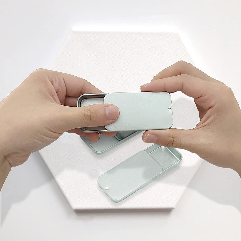 Case Solid Perfume Empty Tins Home Organizer Mini Iron Box Mini Eyebrow Soap Box Tinplate Push Case