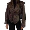 2024 Retro Lace-up Faux Leather Jacket with Lapel Shawl - Women's Casual Winter Fashion