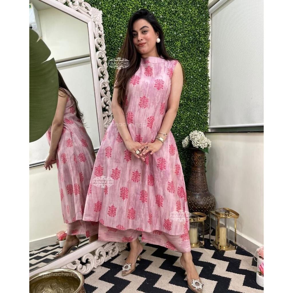 Women Designer Kurta Palazzo Set Indian Pakistani Party Wear Top Tunic Kurti V-221