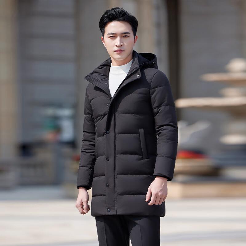 

TLUOMAN Men s Mid-Length Loose Fit Hooded Padded Winter Jacket XL