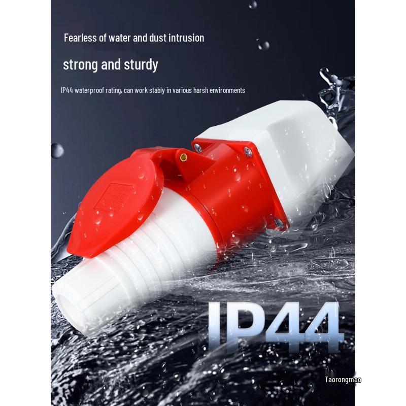 3/4/5 Pin Waterproof Aviation Connector, 32A, Three-Phase, Male & Female, Non-Explosion-Proof