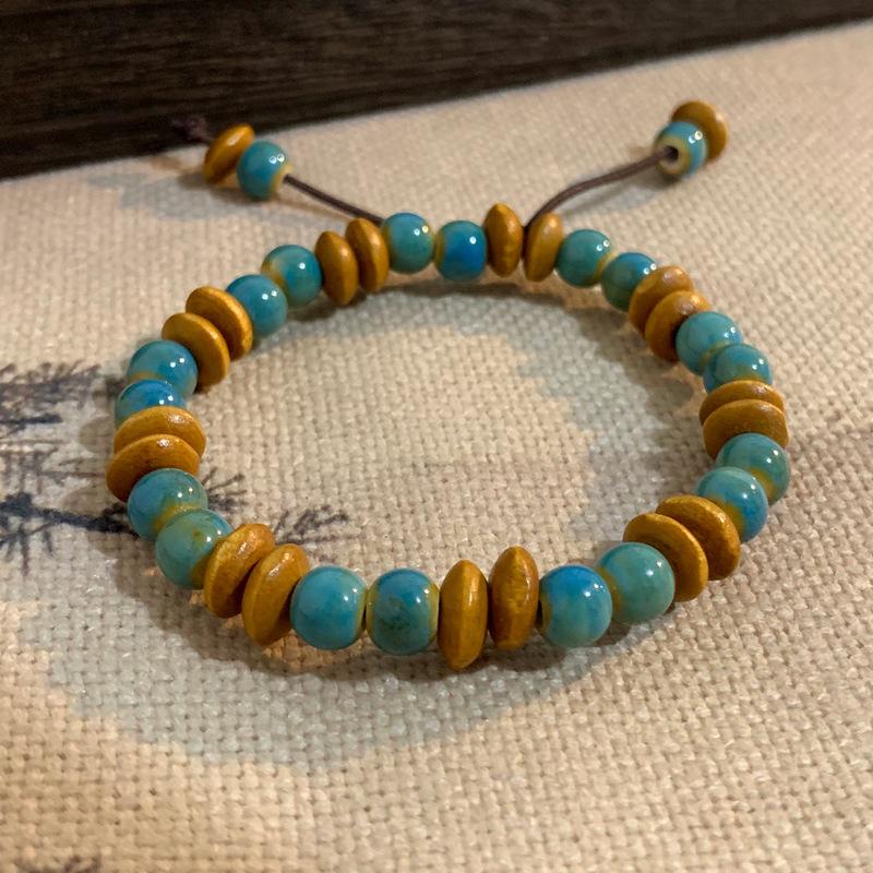 Bracelet Chat Porte-Bonheur Dessin Animé Mignon Pour Femmes Filles Bracelets Élastiques Colorés à Perles Breloques Chat en Céramique Bijoux Cadeaux