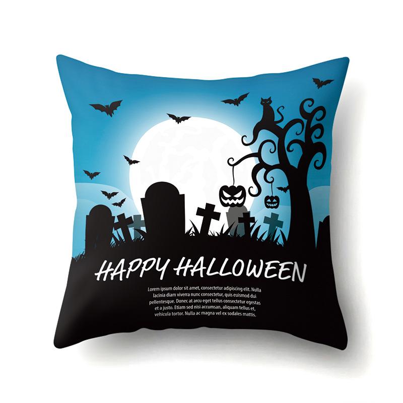 Halloween Pillowcase Car Waist Pillow Pumpkin Sofa Cushion Cover Office Home Living Room Pillowcase